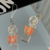 GoldenSplash Glass Charm Keychain