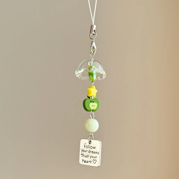 GoldenSplash Glass Charm Keychain