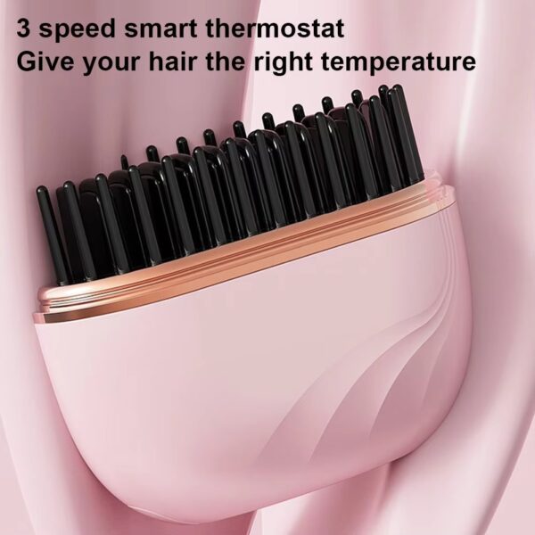 Portable Silk Touch Hair Straightener Brush