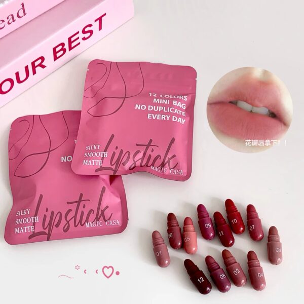 MagicCasa 12-Shade Matte Lip Balm Collection