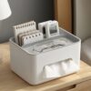 Gray Multifunctional Tissue Storage Box